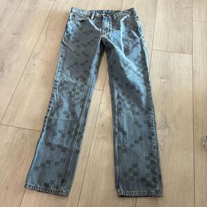 Levi's Checkerboard Skinny Straight-Leg Jeans 33x34